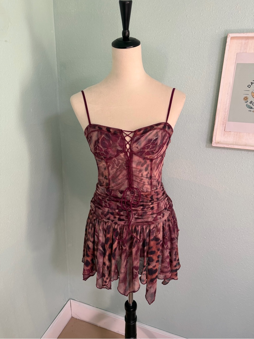 Fashion Nova mesh Y2K inspired mini dress